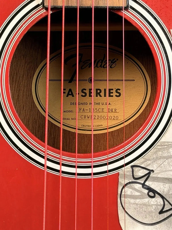 Taylor Swift Signed PSA/DNA Fire Red Fender FA-135CE Electric Acoustic Guitar - Gauntlet Gauntlet Gallery