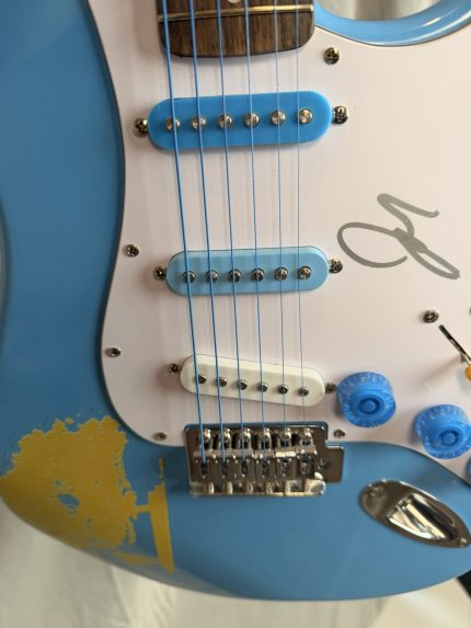 Jack Johnson Autographed Surf Blue Stratocaster Guitar with PSA/DNA COA AK6594