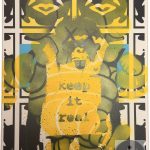 Death NYC 1/1 KAWS-Inspired Mixed Media Art Print, Hand-Signed, Framed 13x18