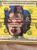 Death NYC Marilyn Monroe LV $1 Dollar Mixed Media Signed Framed