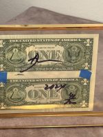 Death NYC Marilyn Monroe LV $1 Dollar Mixed Media Signed Framed