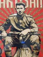 Shepard Fairey Shepard Fairey x Gary Baseman collaborate on Partisan print Signe