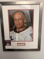 Buzz Aldrin Signed Cut JSA Certified Apollo 11 Framed 16x20 NASA Portrait