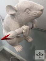 Brandalism Rat Figure with Paintbrush – Medicom Toy Street Art Sculpture 8–9"