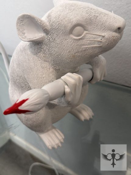 Brandalism Rat Figure with Paintbrush – Medicom Toy Street Art Sculpture 8–9"
