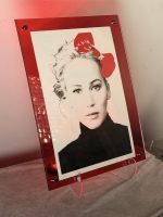 Death NYC Signed Ltd Ed Print Hello Kitty Bow Portrait Pop Art Custom Red