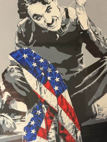 Mr. Brainwash 2018 "Recovery Plan" Signed Screenprint of Chaplin with USA Flag