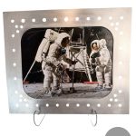 Apollo 11 Moon Landing 16x20 Photo in Distressed Frame - OOAK NASA Artwork