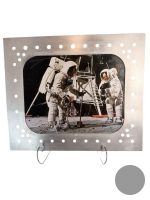 Apollo 11 Moon Landing 16x20 Photo in Distressed Frame - OOAK NASA Artwork