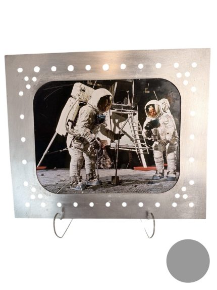 Apollo 11 Moon Landing 16x20 Photo in Distressed Frame - OOAK NASA Artwork