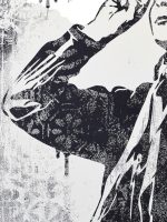 Shepard Fairey OBEY Freedom of Choice 2017 Signed #/400 Damaged Stencil