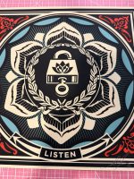 Shepard Fairey Obey Giant Listen AP 12.5” Revolutionary Love Series Print