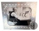 Apollo Mission Control NASA Photo 16x20 OOAK in Distressed Aluminum Frame