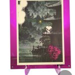 Death NYC Snoopy & Woodstock Limited Ed Print in Hot Pink Acrylic Frame