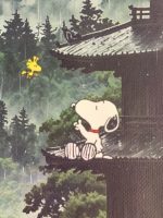 Death NYC Snoopy & Woodstock Limited Ed Print in Hot Pink Acrylic Frame