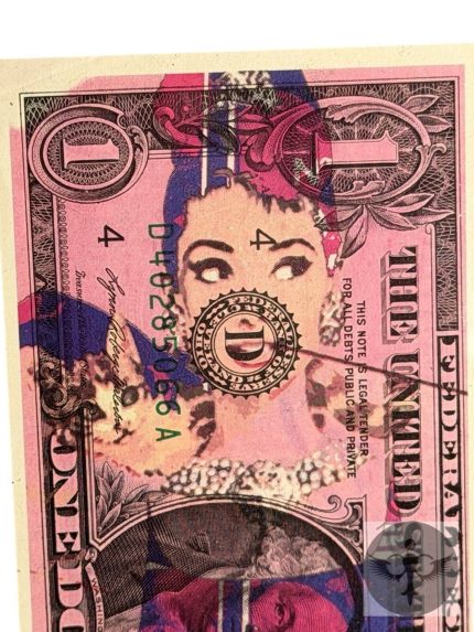 Audrey Hepburn × Chanel $1 Bill Art | Limited Edition, Signed /100, Framed