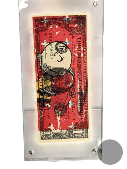 Charlie Brown Limited Edition Art on $1 Bill | Signed, Framed Print of 100