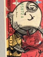 Charlie Brown Limited Edition Art on $1 Bill | Signed, Framed Print of 100