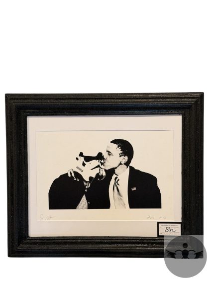 Death NYC Obama x Stormtrooper Signed Art Print, 2013 A/P Framed Political Piece