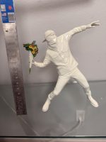 Medicom Toy Flower Thrower Sculpture - White Resin Banksy Inspired Art Figure